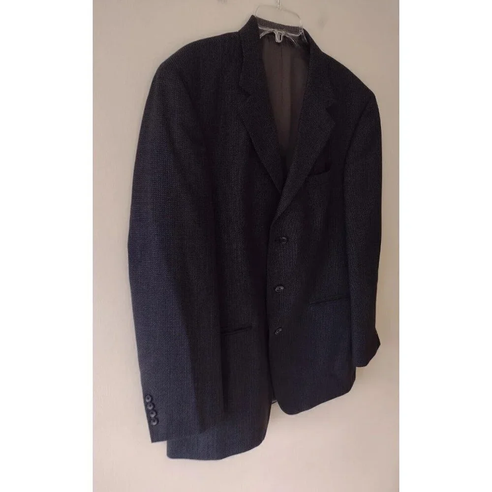 Vintage Oscar De La Renta 100% Wool Sport Suit Jacket Men's Size 42 R Gray‎